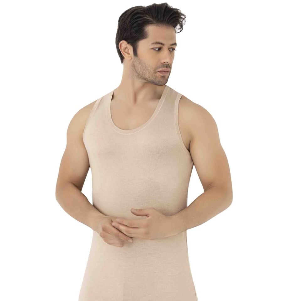 Senfoni Organik Bambu Erkek Atlet %92 Bambu – Regular Fit Basic İç Giyim