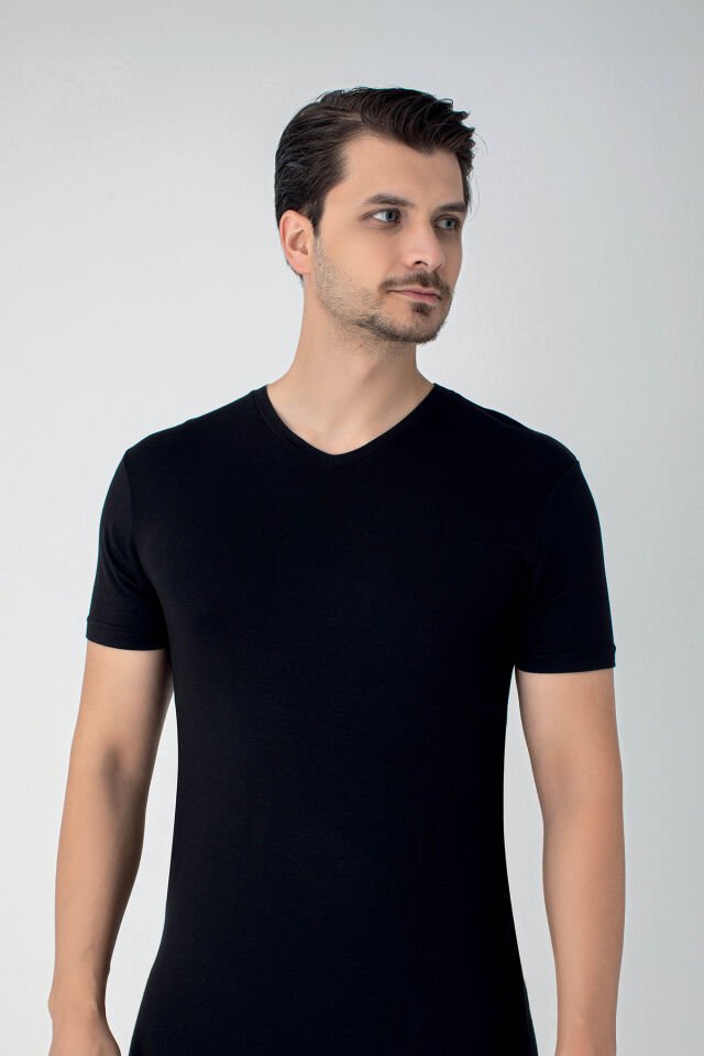 Senfoni Organik Bambu Erkek V Yaka Tişört %92 Bambu – Regular Fit İç Giyim