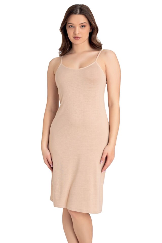 Senfoni Organik Bambu Bayan Maxi Boy İp Askılı Kombinezon %92 Bambu – İç Giyim