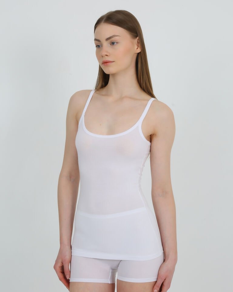 Senfoni Organik Bambu Bayan Parmak Askılı Atlet %92 Bambu – İç Giyim