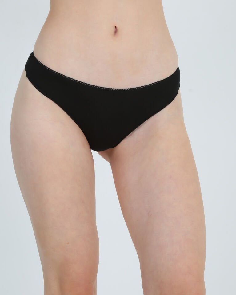 Senfoni 3’lü Siyah, Beyaz & Ten Organik Bambu Bayan String Külot %92 Bambu – İç Giyim Paket