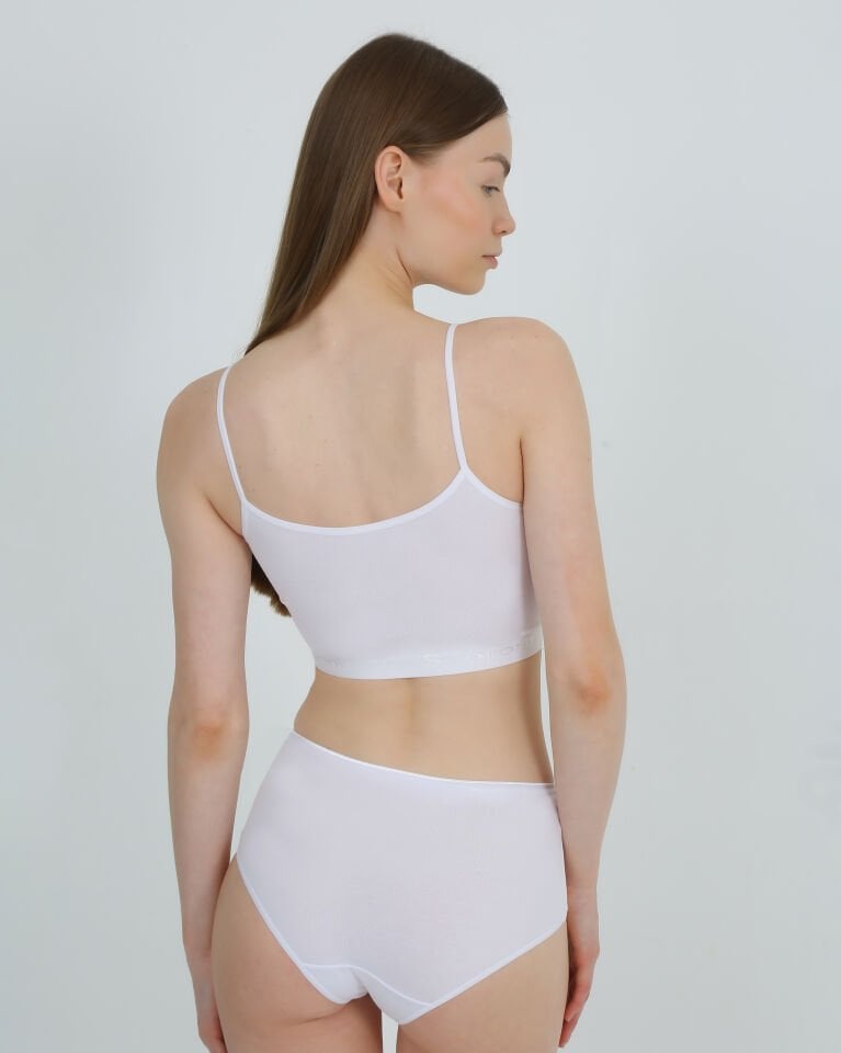 Senfoni 3’lü Siyah, Beyaz & Ten Bayan Yüksek Bel Külot %46 Pamuk %46 Modal %8 Elastan – İç Giyim Paket