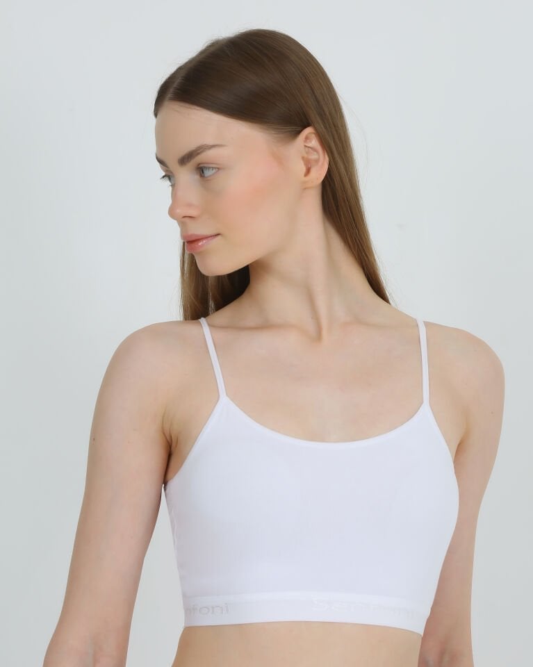 Senfoni  Bayan İp Askılı Kaplı Bustiyer %46 Pamuk %46 Modal %8 Elastan – İç Giyim